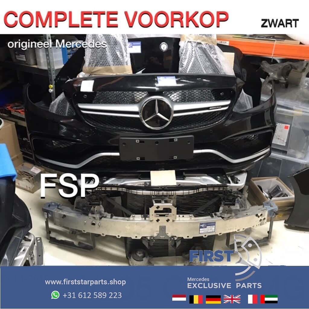 W205 C63 AMG Voorkop compleet 2018 zwart origineel Mercedes, Utilisé, -, Avant, -