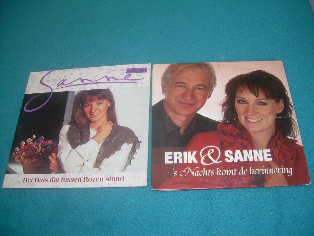 2 CD DE SINGLES - SANNE + ERIK, CD & DVD, CD Singles, 2 à 5 singles, Enlèvement ou Envoi, Comme neuf, En néerlandais