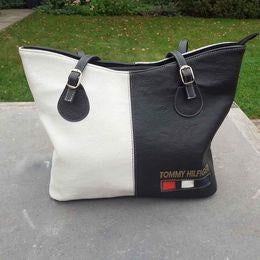 Handtas wit/donkerblauw, Ophalen of Verzenden, Gebruikt, Wit, Handtas