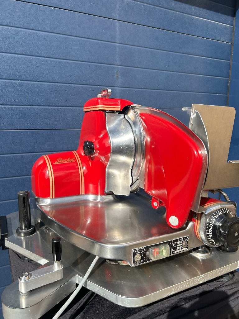 Berkel 834 s snijmachine evt met deko lift bordeaux rood, Ophalen, Zo goed als nieuw
