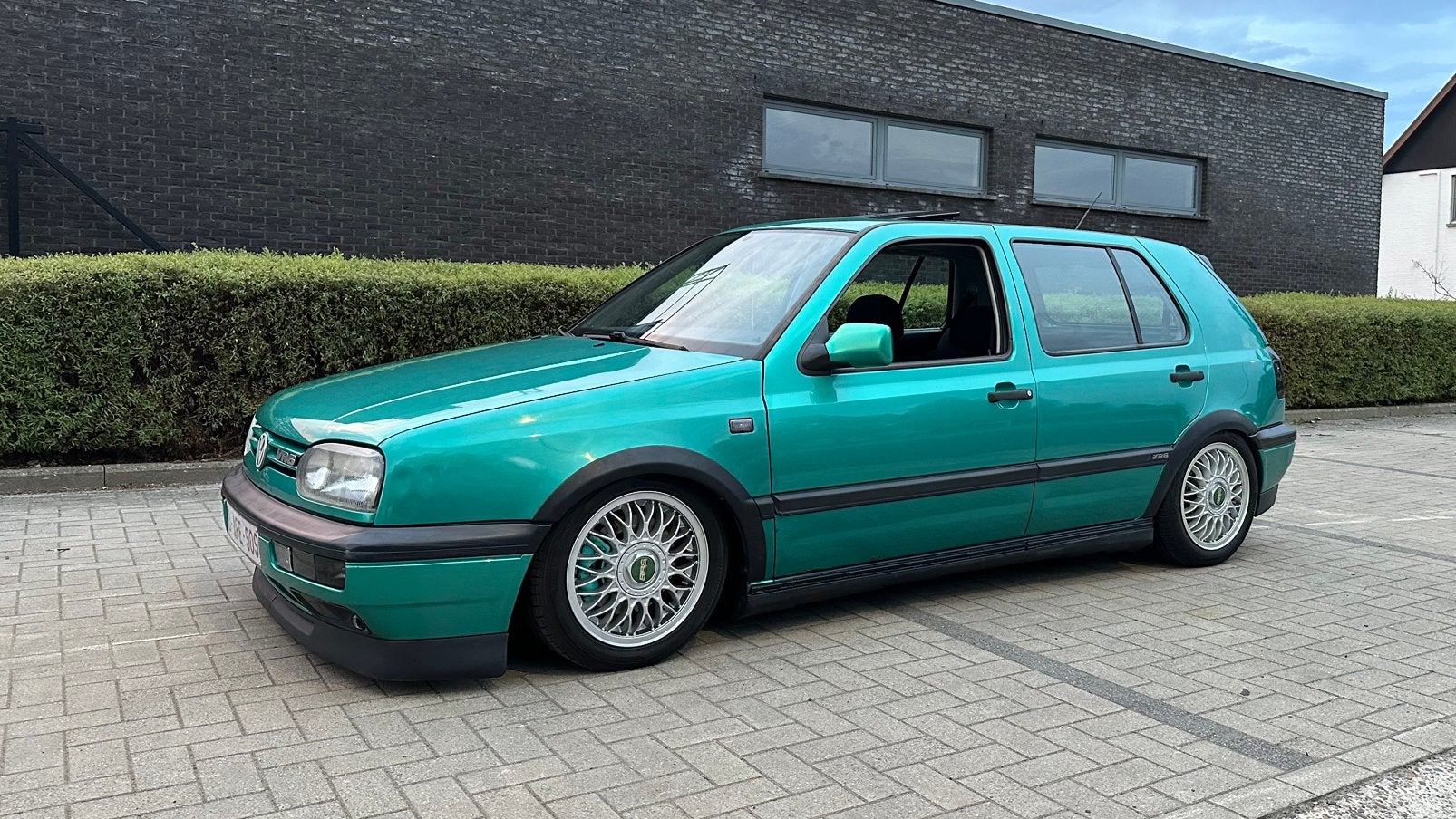 VW Golf VR6 - Oldtimer - Supersprint, BBS, AP, Auto's, Volkswagen, Voorwielaandrijving, Stof, Zwart, 128 kW