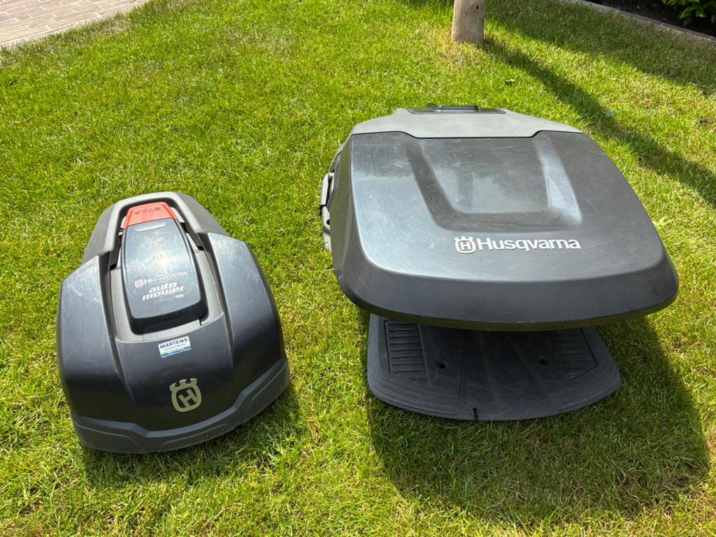 Husqvarna Automower 105, Tuin en Terras, Robotmaaiers, Ophalen, Gebruikt