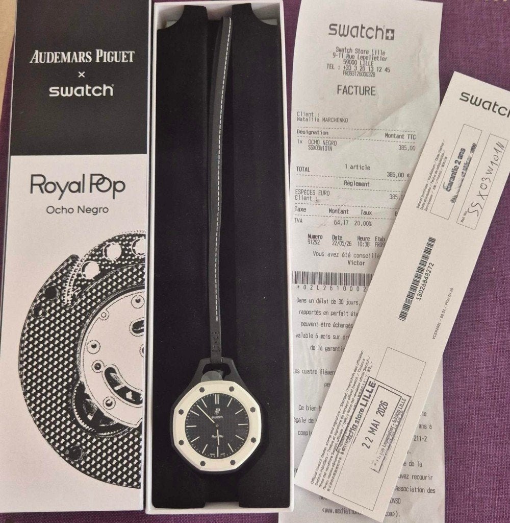 Audemars Piquet & Swatch collection Royal Pop, Bijoux, Sacs & Beauté, Montres | Hommes, Montre-bracelet, Swatch, Comme neuf, Autres matériaux