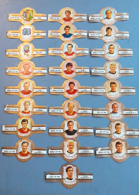 serie  complète 25 bagues cigares world cup1966, Enlèvement ou Envoi, Utilisé, Bagues de cigare