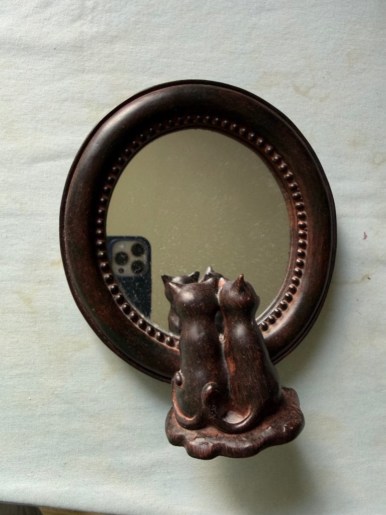 petit miroir ovale, Maison & Meubles, Accessoires pour la Maison | Miroirs, Enlèvement ou Envoi, Moins de 100 cm, Comme neuf, Ovale