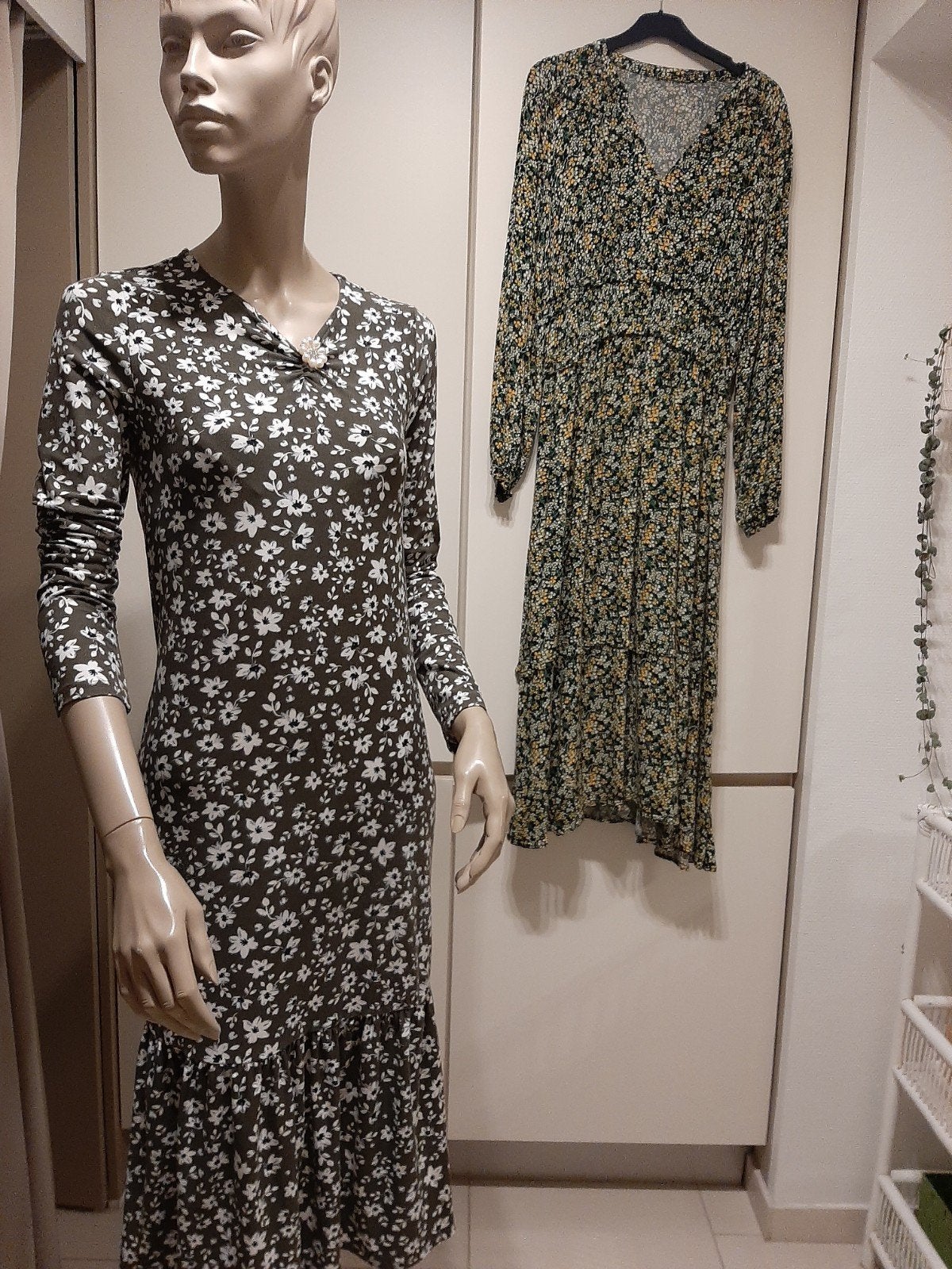2 robes maxi rétro, Enlèvement ou Envoi, Taille 38/40 (M), Vert