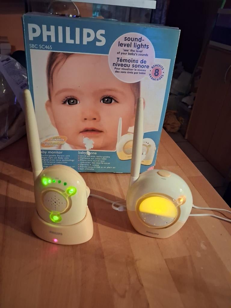 Baby phone philips  sbc sc465, Kinderen en Baby's, Babyfoons, Zo goed als nieuw, 100 tot 250 meter, Ophalen of Verzenden