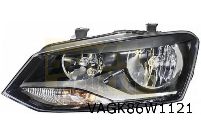 Volkswagen Polo VII (6R) (6/09-6/14) Koplamp Links halogeen, -, -, Nieuw, -