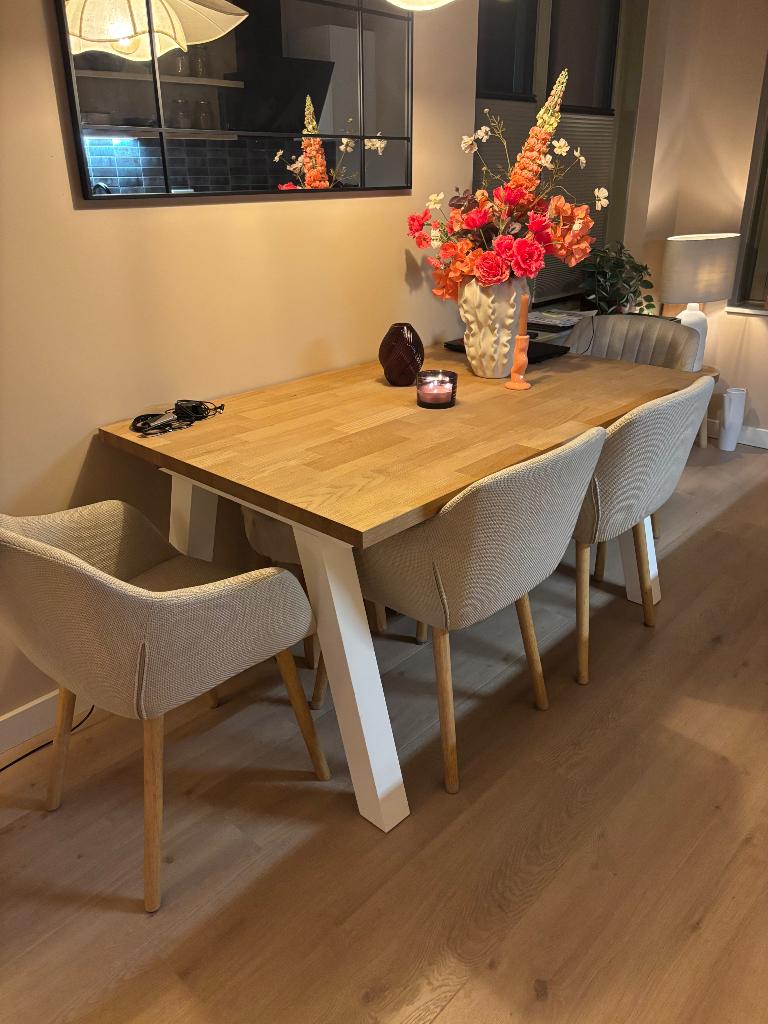 eettafel 150 x 90, 150 à 200 cm, Comme neuf, 50 à 100 cm, Chêne
