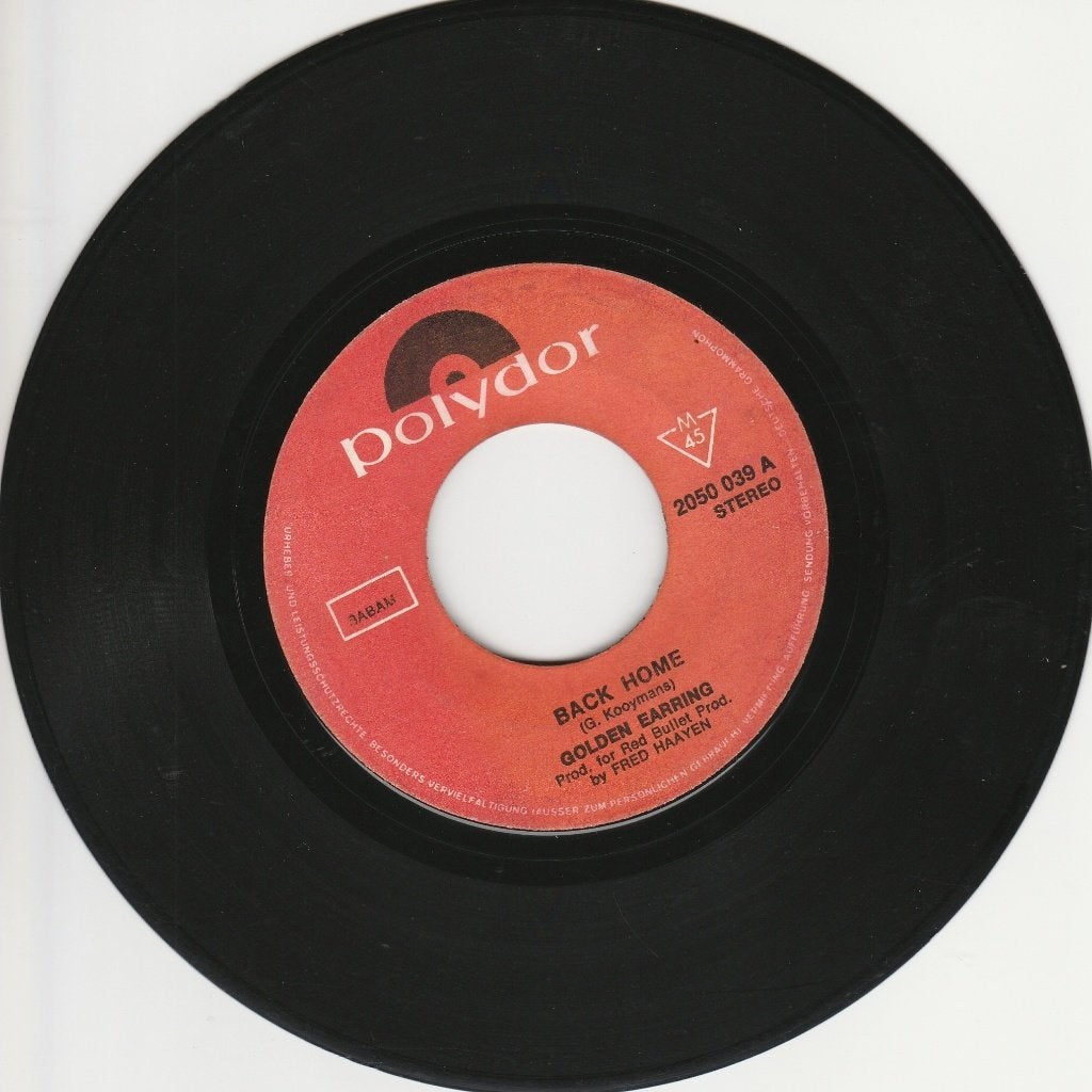 45T (7") vinyl single : 'Back Home' van  Golden Earring, Gebruikt, 7 inch, Ophalen of Verzenden, Classic Rock