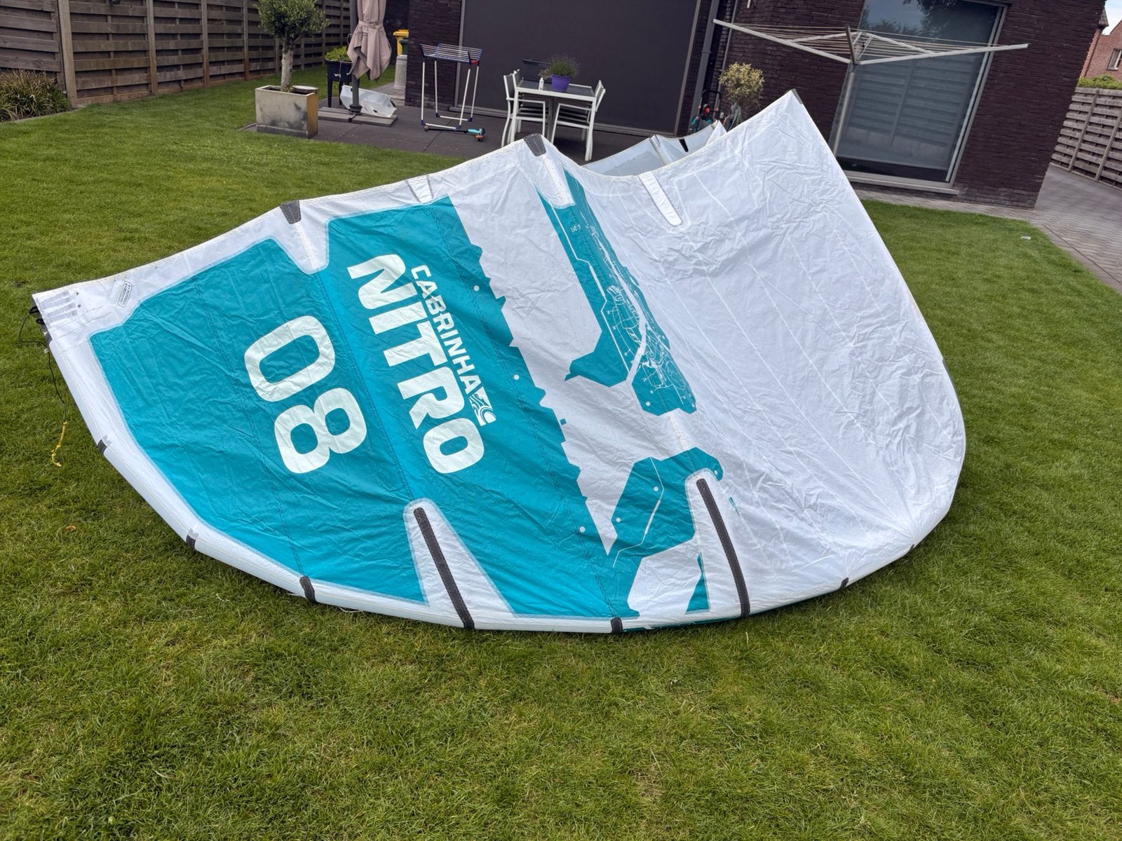 Cabrinha nitro 8m zgan, Ophalen of Verzenden, Zo goed als nieuw, Kite