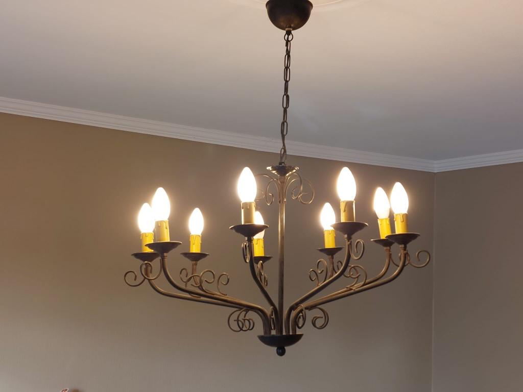 Rustieke zwarte luster., Huis en Inrichting, Lampen | Kroonluchters, Gebruikt, Metaal, Ophalen