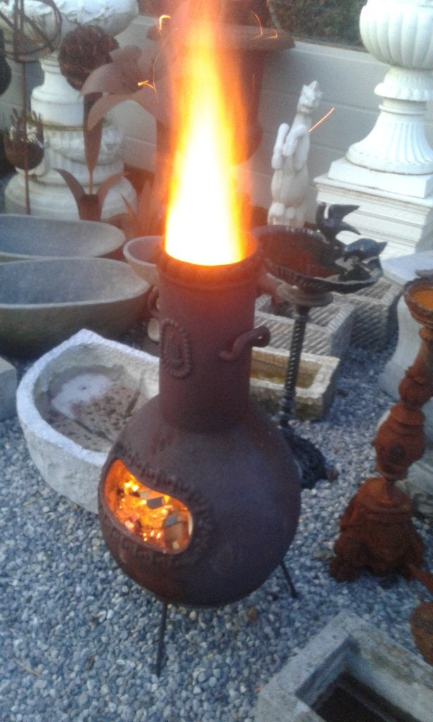 chauffage terrasse en fonte , brasero + pied fer forgé !, Jardin & Terrasse, Enlèvement, Neuf, Sol, Résistant à l'eau