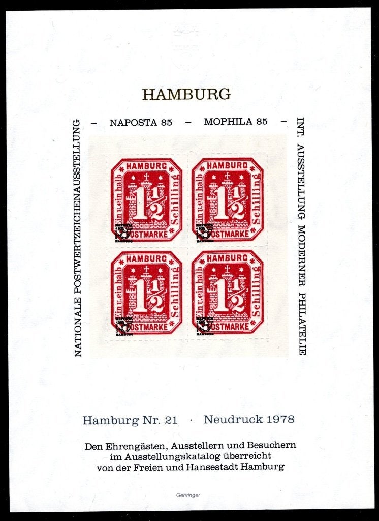 ALLEMAGNE Hambourg 21 nouvelle édition 1978 MNH (4 pièces), Envoi, Non oblitéré