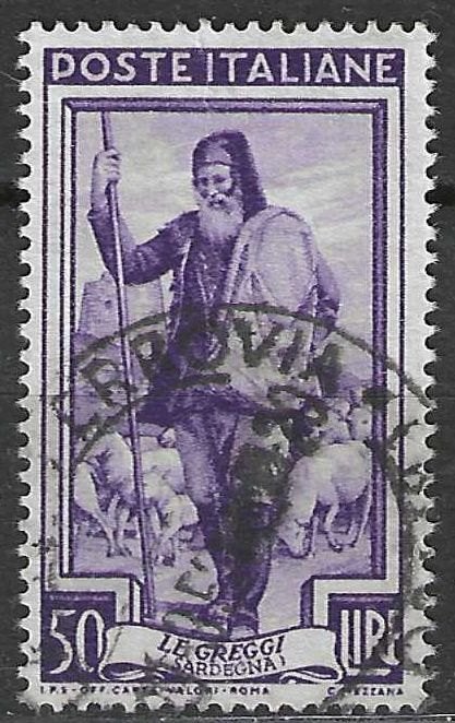 Italie 1950 - Yvert 585 - L'Italie au travail (ST), Envoi, Affranchi