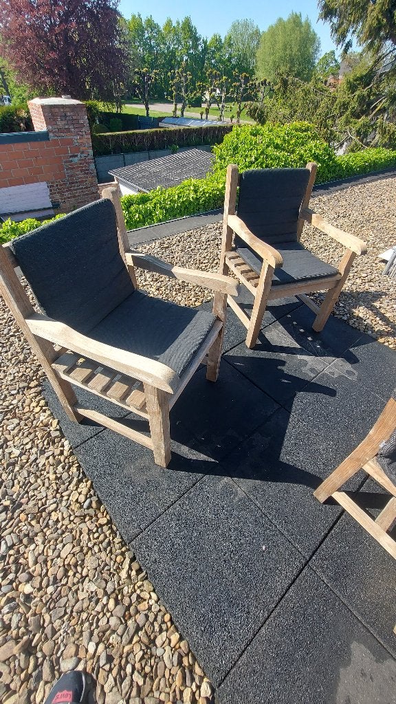 Teak tuinset, Tuin en Terras, Tuinsets en Loungesets, Ophalen, Gebruikt, 6 zitplaatsen, Teakhout