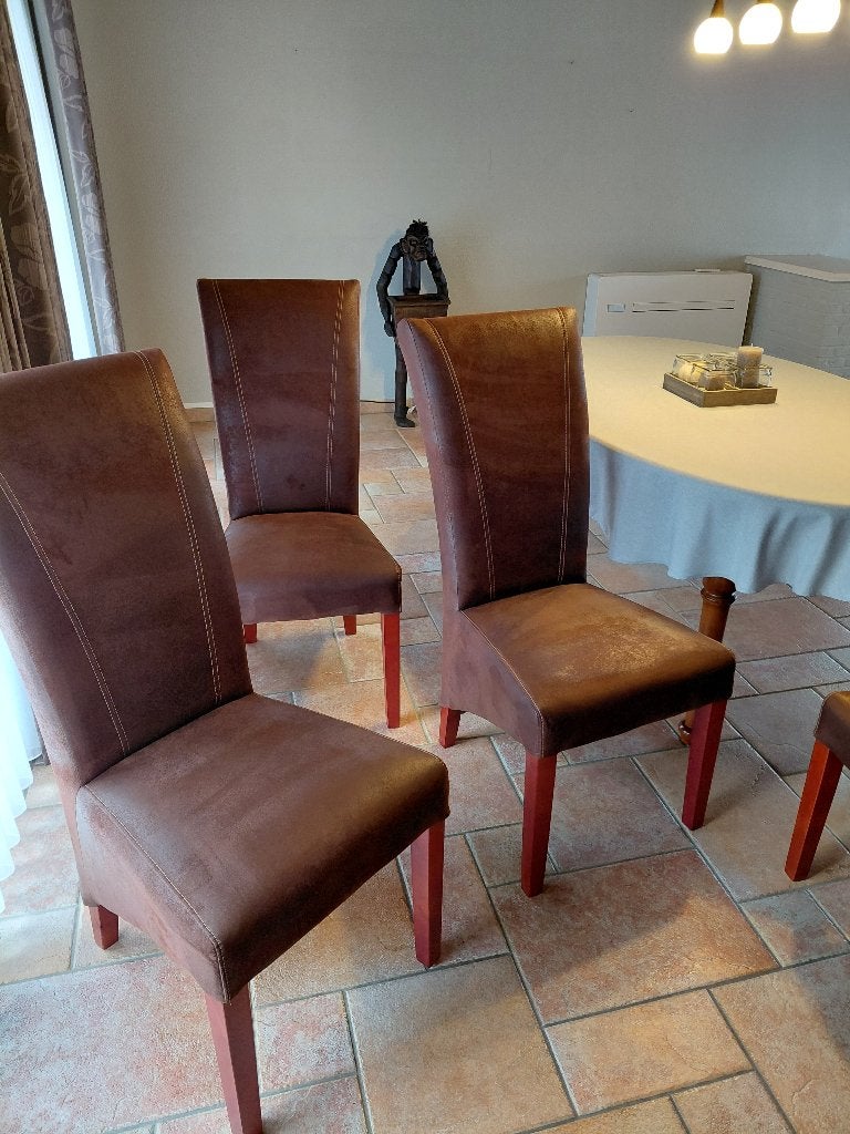 6 Eetkamerstoelen - prijs overeen te komen, Maison & Meubles, Comme neuf, Enlèvement, Brun, Campagnard