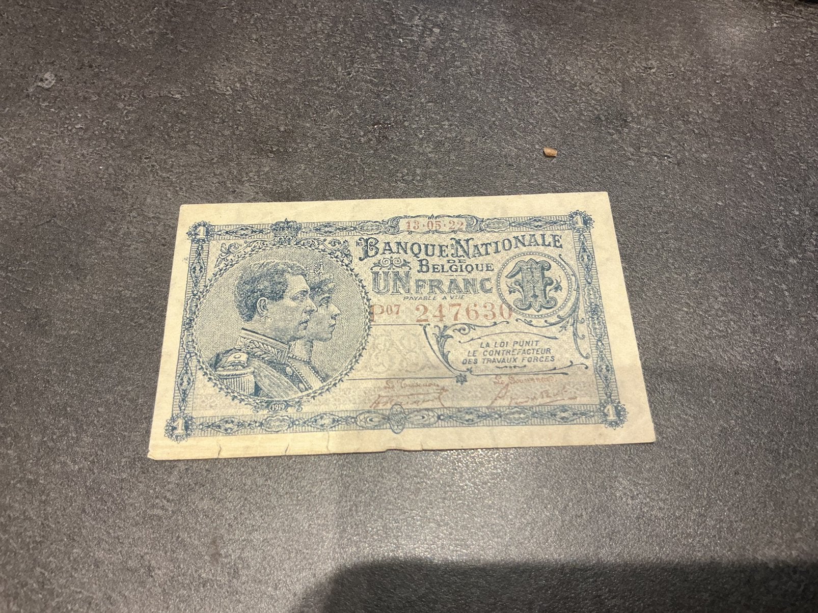 België 1 Frank 1922, Ophalen of Verzenden