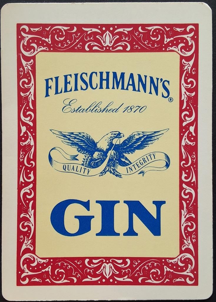 1 Speelkaart  Fleischmann's gin, Enlèvement ou Envoi