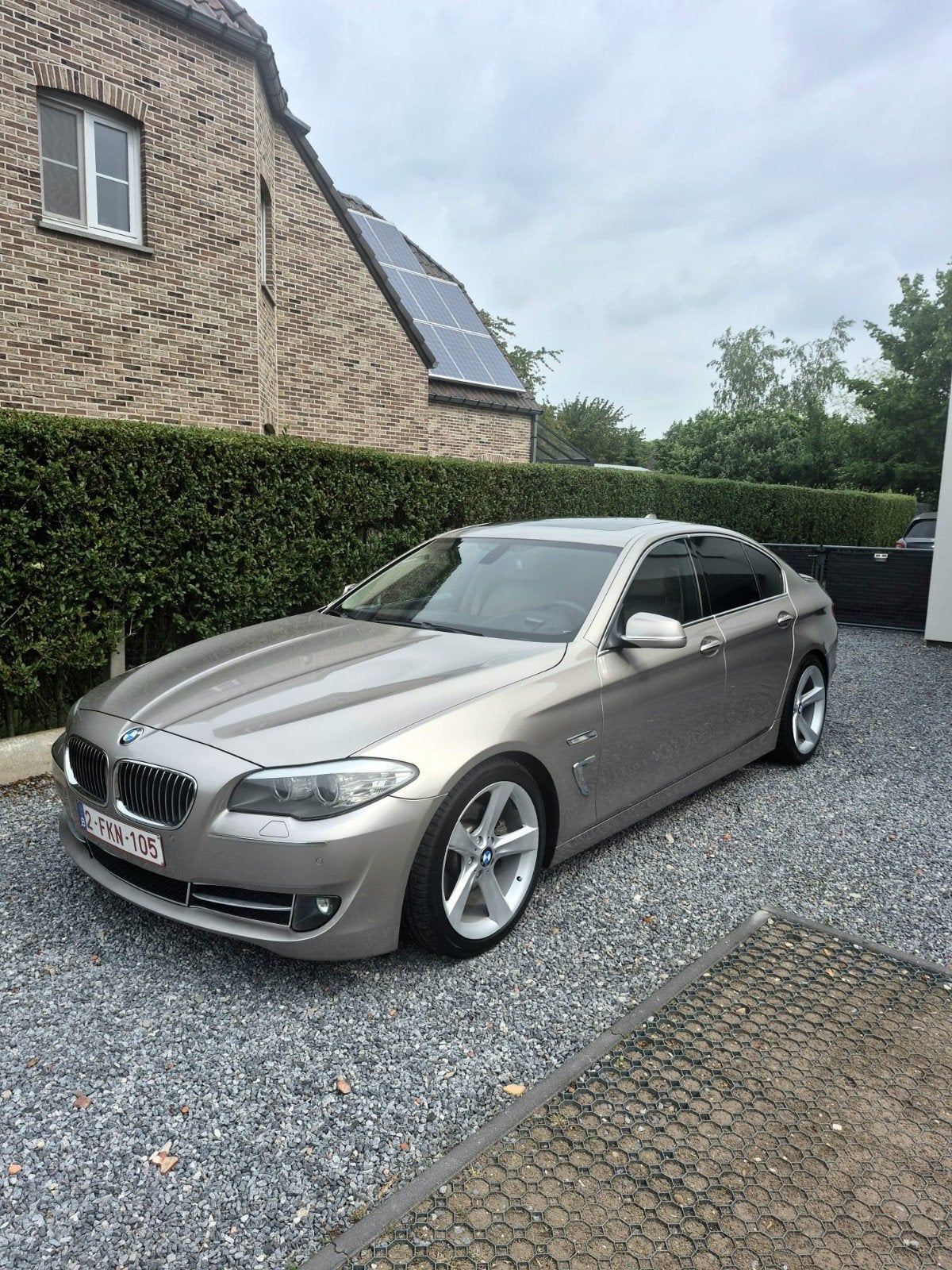 Bmw 520d f10, Auto's, Automaat, Beige, Particulier, Navigatiesysteem