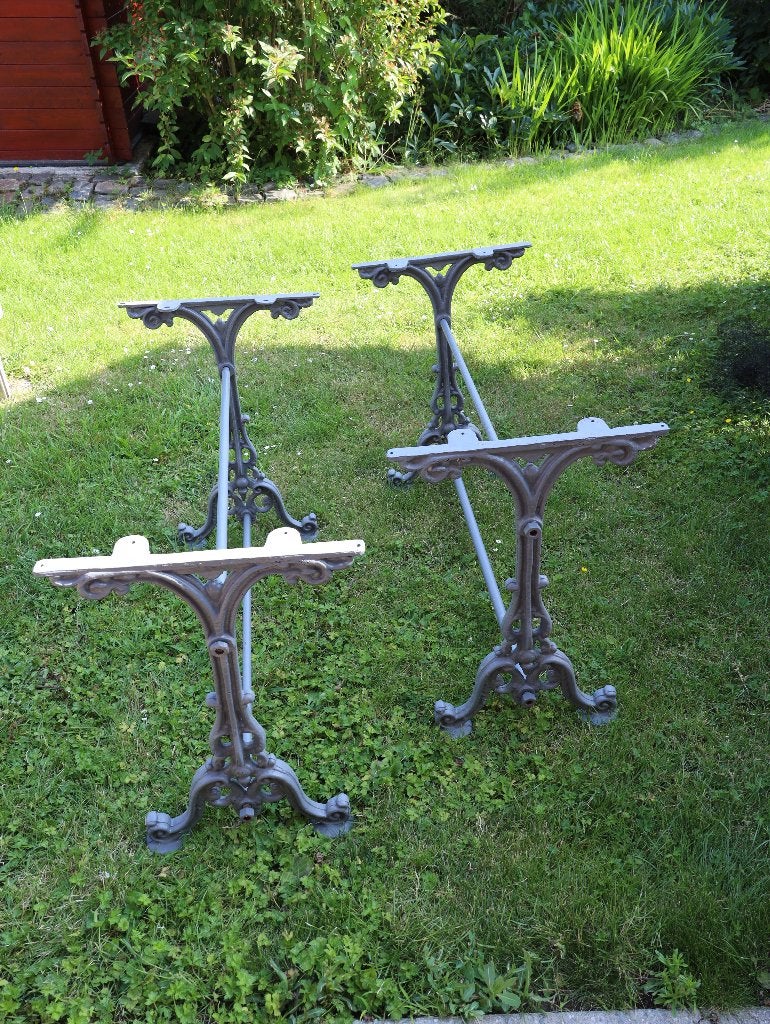 terras tafels massief gietijzer, Tuin en Terras, Ophalen, Gebruikt, Rechthoekig, Metaal