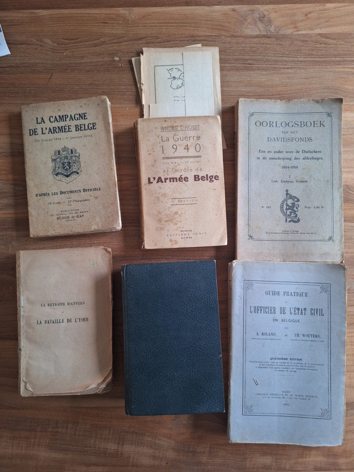 Lot boeken WO2 Belgisch leger, Verzamelen, Ophalen of Verzenden
