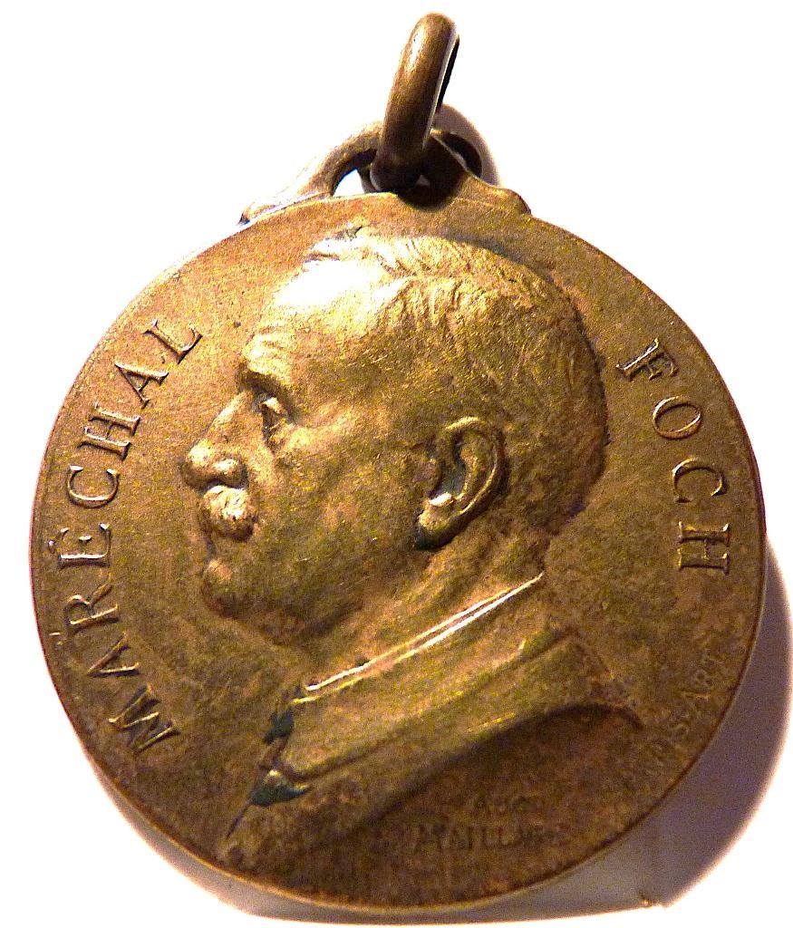 Frans patriotisch medaillon, Ophalen of Verzenden, Brons