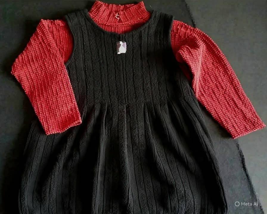 Kinderkledij ensemble wollig warme jurk met leuke trui nieuw, Kinderen en Baby's, Meisje, Nieuw, Ophalen of Verzenden, Setje