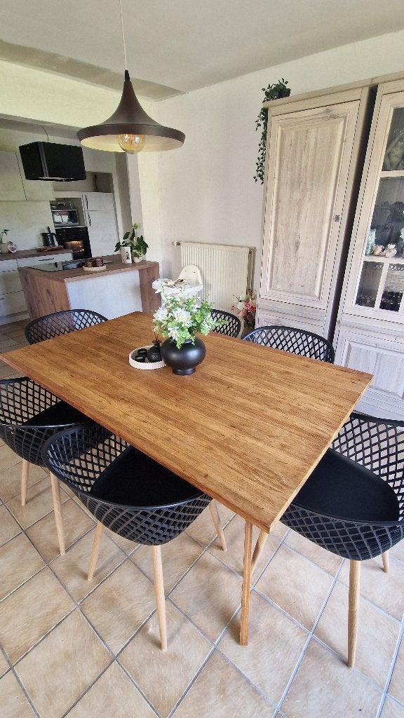 Table salle à manger, Teck, 150 à 200 cm, Cinq personnes ou plus, Comme neuf