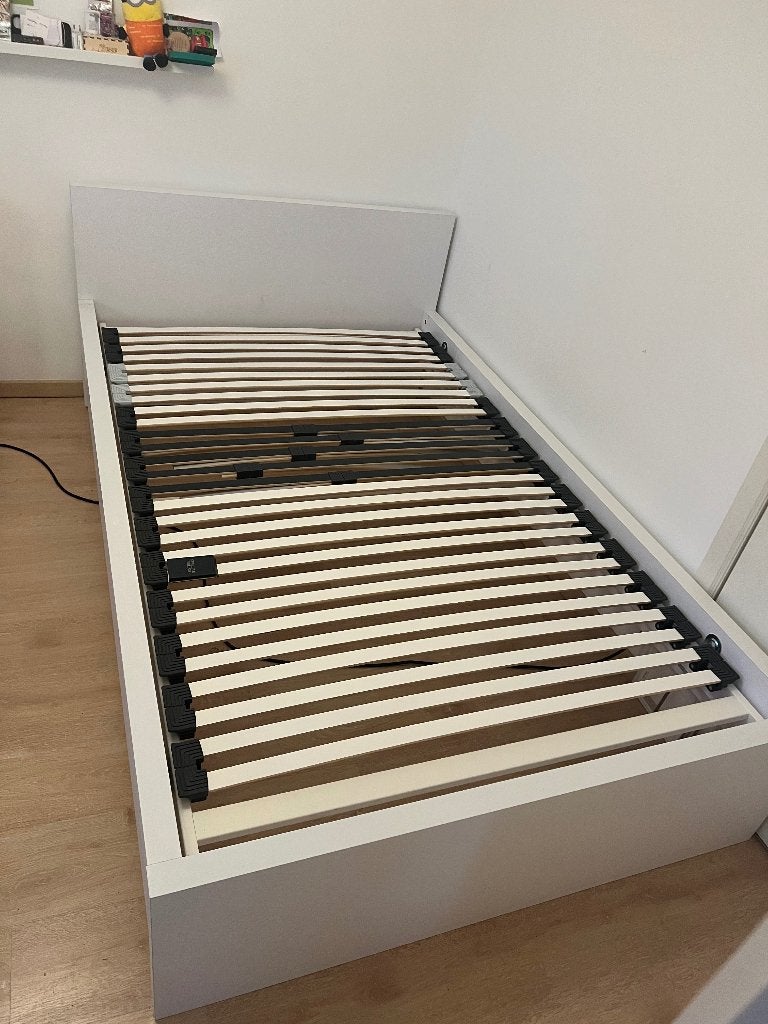 Bed twijfelaar te koop, Ophalen, Wit, Zo goed als nieuw, Twijfelaar