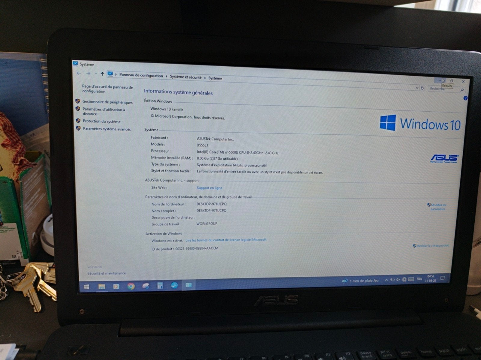 PC portable ASUS X555L – i7 – 8 Go RAM – 1 To – 15,6", Informatique & Logiciels, Enlèvement
