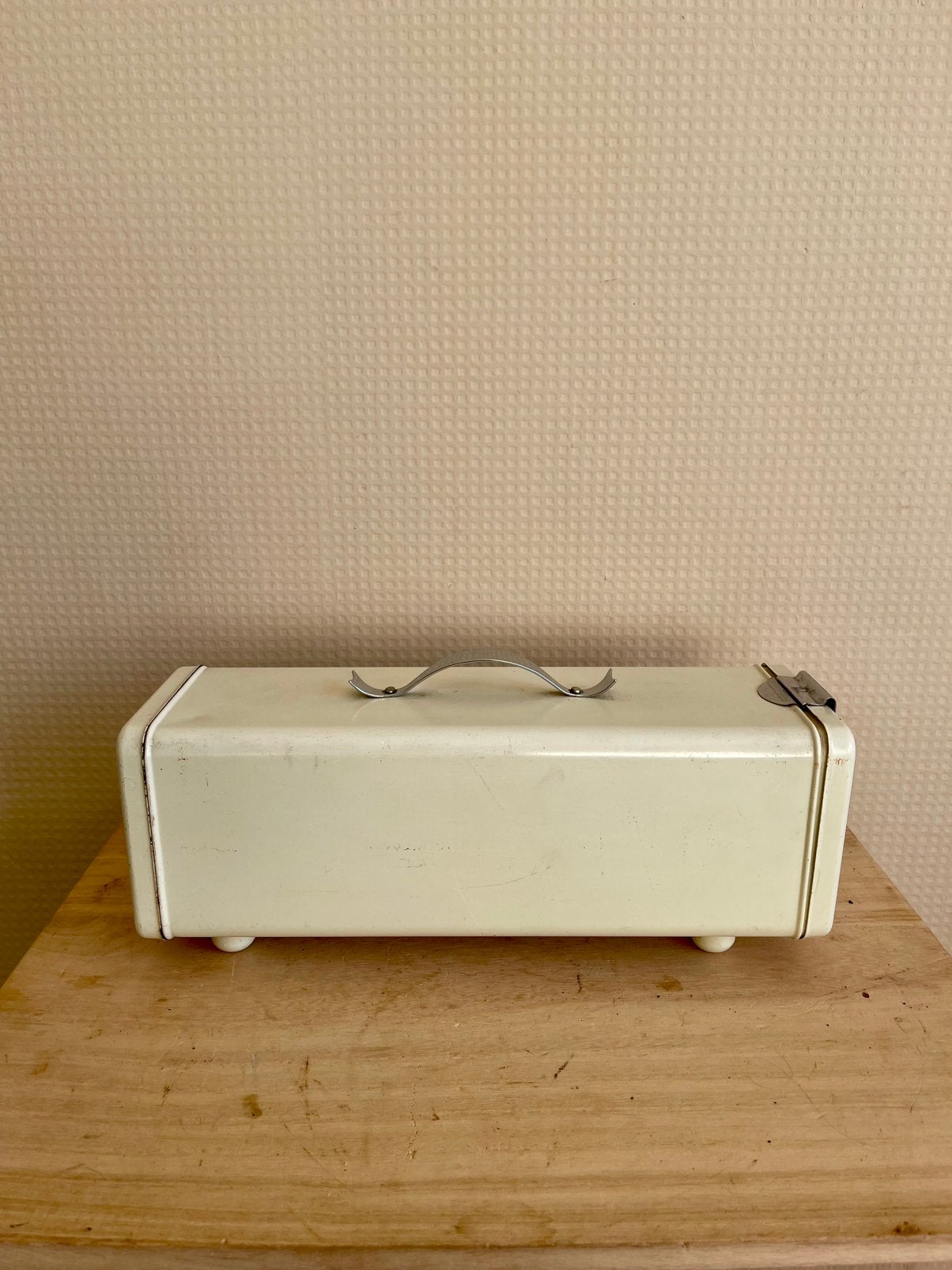 Vintage snijkoektrommel met snijplankje, Antiek en Kunst, Ophalen of Verzenden