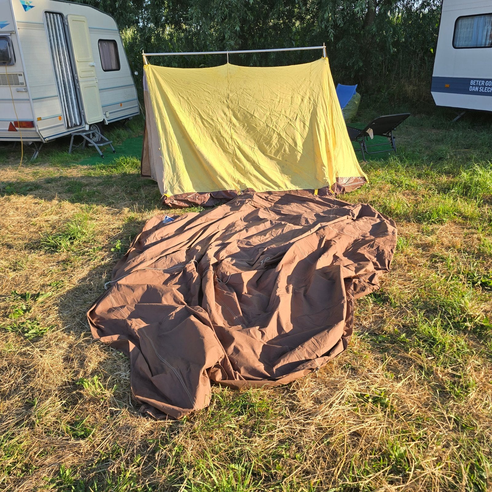 kampeertent tenten tent retro freetime navada caravan tuin, Ophalen