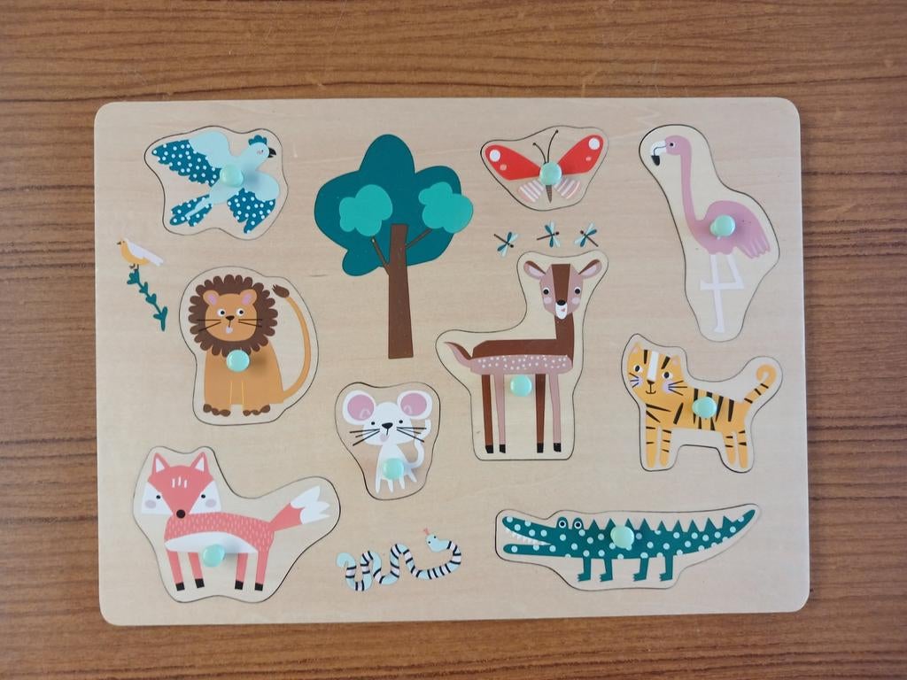 Puzzel / steekpuzzel Hema (baby / peuter), Ophalen of Verzenden, Zo goed als nieuw, Van hout, Minder dan 10 stukjes