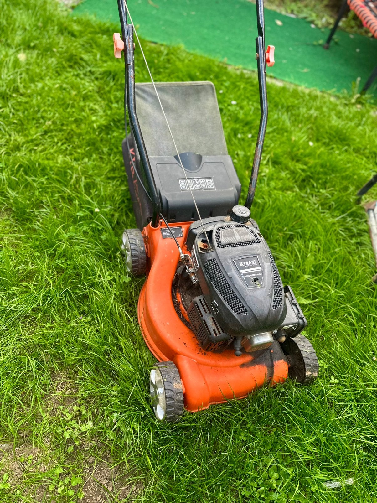 Benzine grasmaaiers en een benzine hogedrukreiniger., Tuin en Terras, Ophalen, Gebruikt