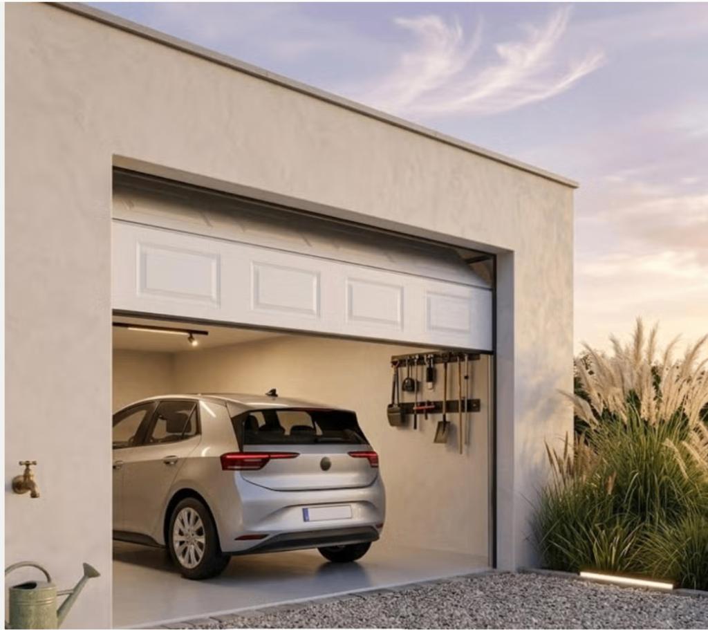Sectionale Garagepoort (Wit Classic), Doe-het-zelf en Bouw, Deuren en Vliegenramen, Gebruikt, Ophalen