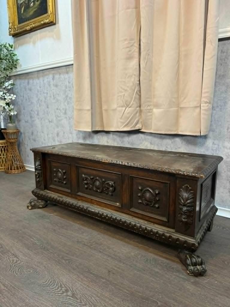 Coffre ancien 1880—1890 (146042), Antiquités & Art, Enlèvement ou Envoi