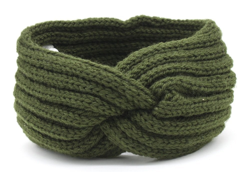 Haarband oor warmband knitted groen, Ophalen of Verzenden, Nieuw, Muts