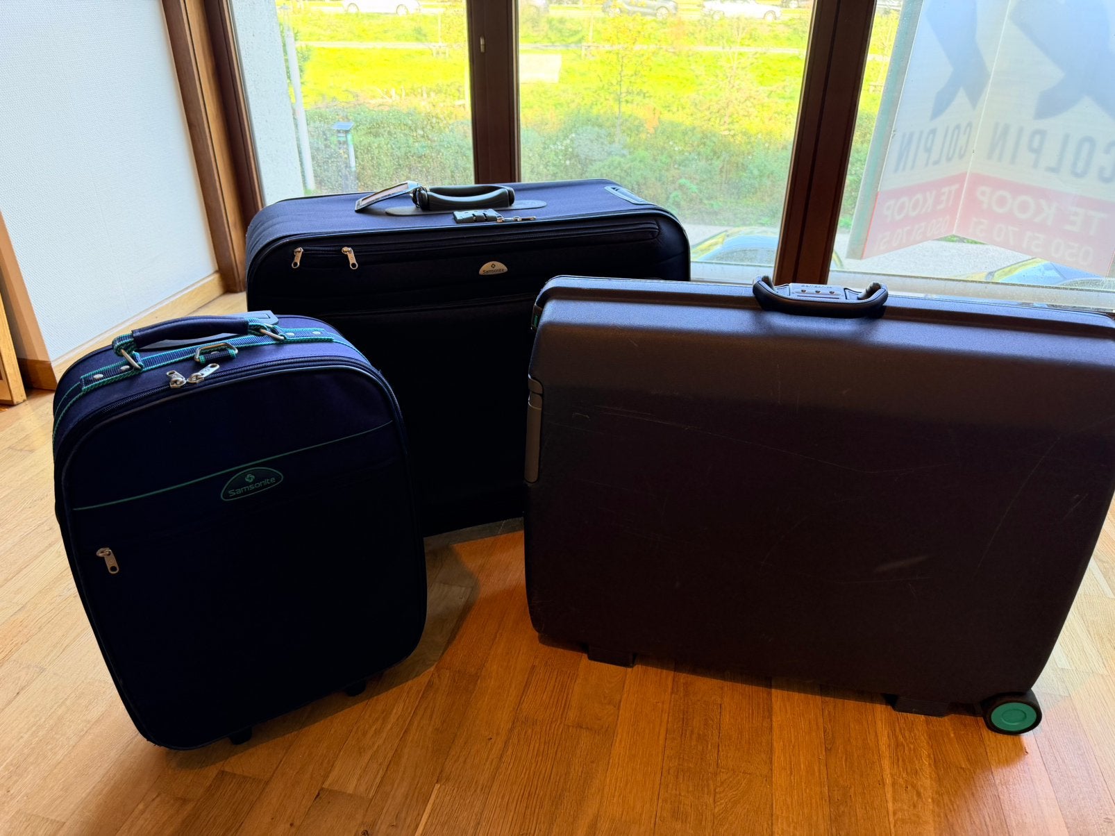 Ensemble de voyage 3 pièces Samsonite, Enlèvement, Comme neuf, Plastique dur, Roulettes