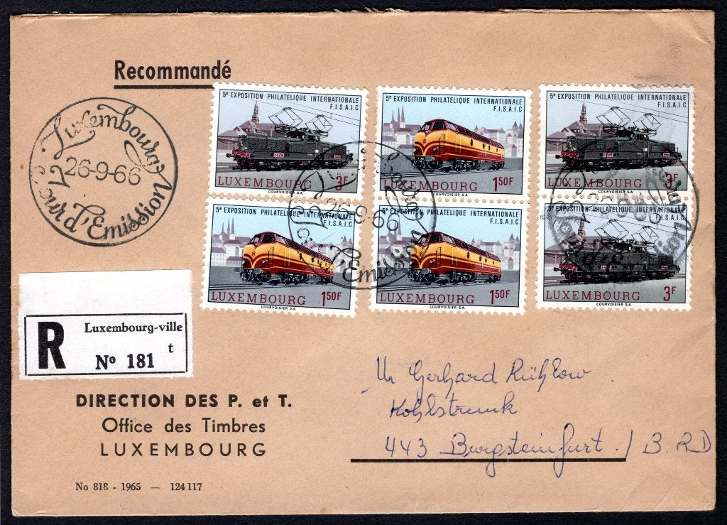 LUXEMBOURG Yt. 686/687 FDC 1966, Envoi, Luxembourg, Affranchi