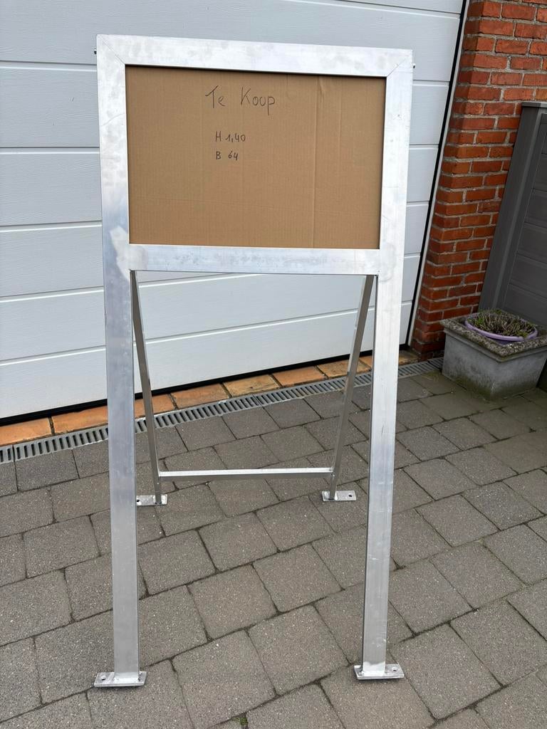 Reclamebord aluminium, Ophalen, Zo goed als nieuw