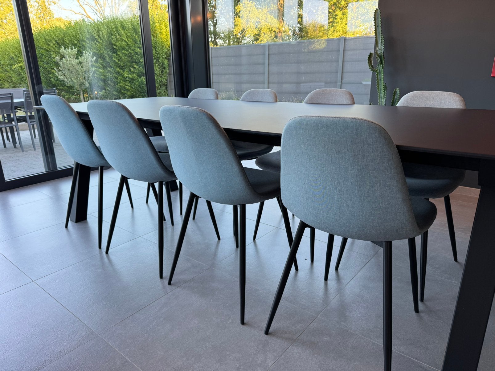 Lot 8 chaises grises, Enlèvement, Comme neuf