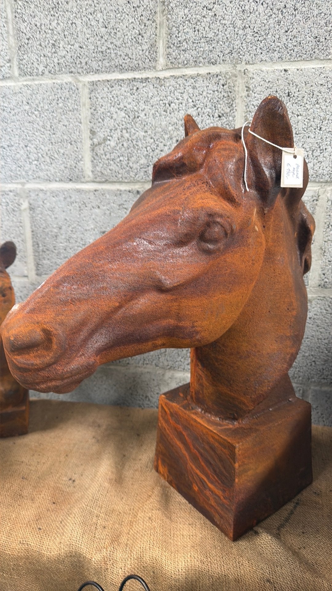 Paardenkop in gietijzer, Antiek en Kunst, Ophalen