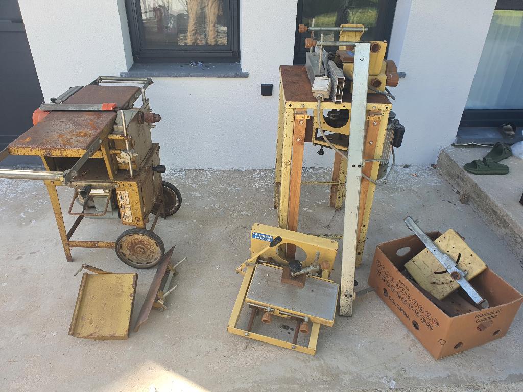 lot : raboteuse combinée Scheppach avec module de mortaisage, Bricolage & Construction, Scheppach, Comme neuf, Enlèvement, Électrique