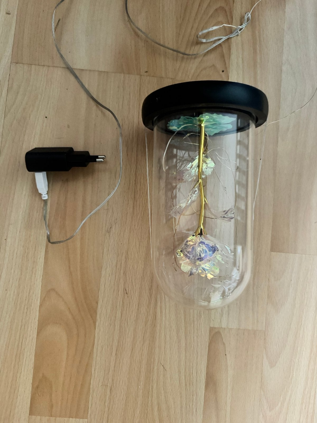 Lampe rose eternelle, Maison & Meubles, Enlèvement ou Envoi, Comme neuf, Rose