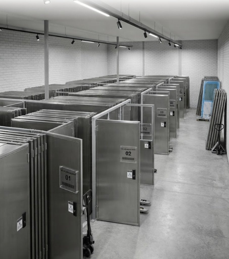 deur industriedeur metaal geïsoleerd, Doe-het-zelf en Bouw, Deuren en Vliegenramen, Ophalen, Kunststof
