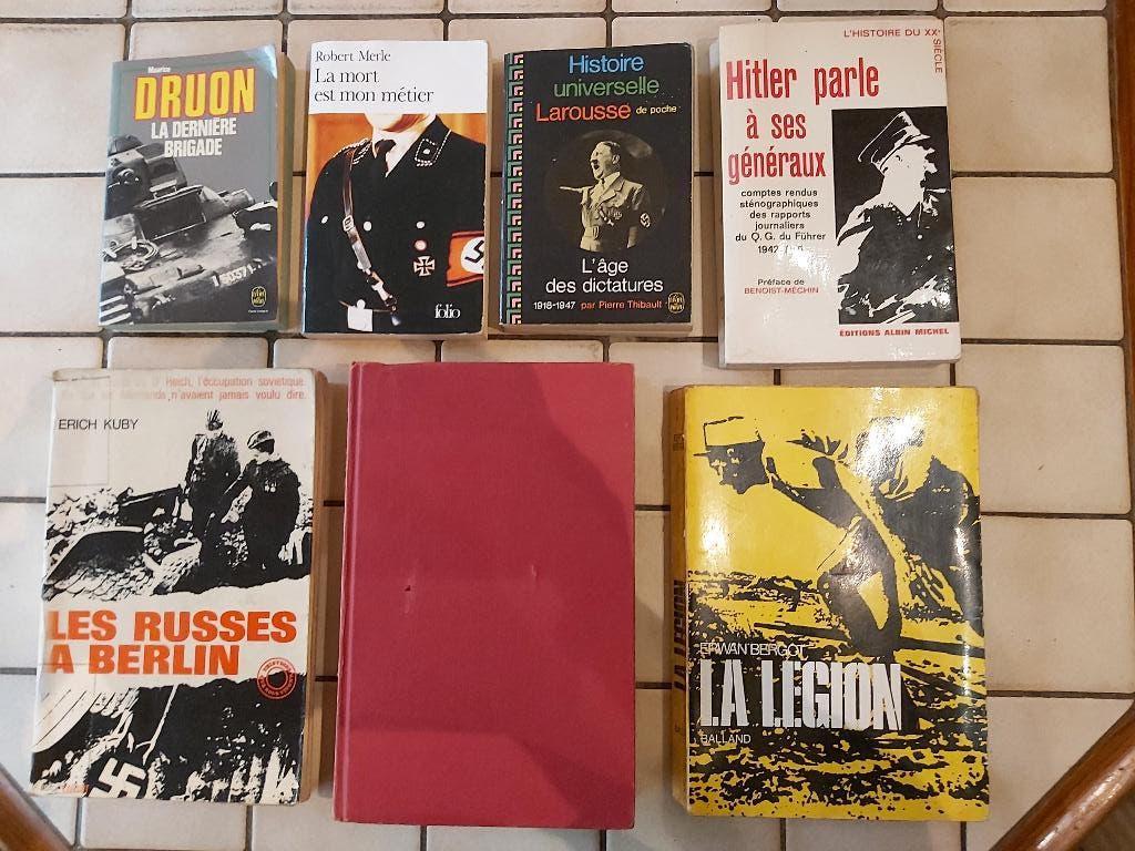 livres de guerre, Hitler et autres, a la pièce ou en lot., Enlèvement ou Envoi, Deuxième Guerre mondiale, Utilisé, Autres sujets/thèmes
