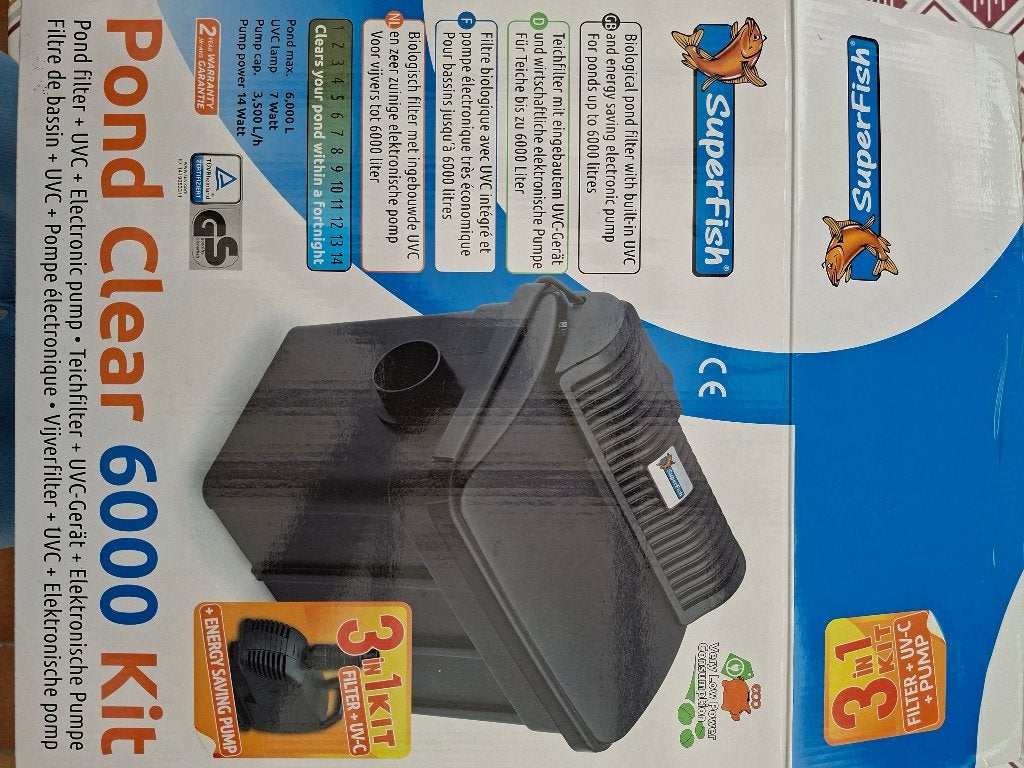 Kit filtration étang Superfish 6000, Jardin & Terrasse, Enlèvement, Comme neuf