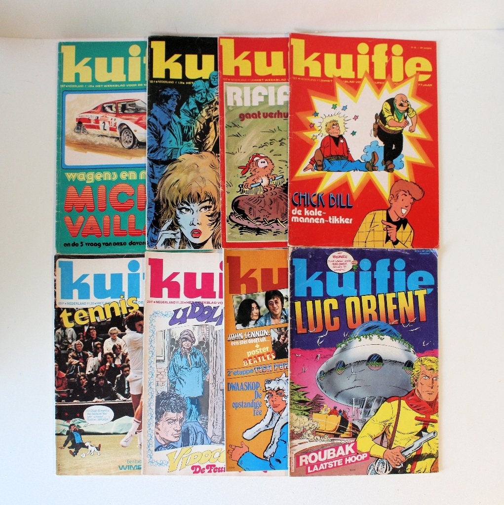 Kuifje weekblad, 8 exemplaren, Boeken, Meerdere stripboeken, Ophalen of Verzenden, Gelezen