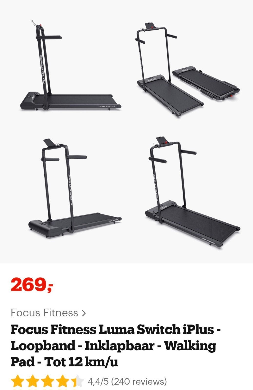 Loopband, Sport en Fitness, Fitnessapparatuur, Ophalen, Loopband
